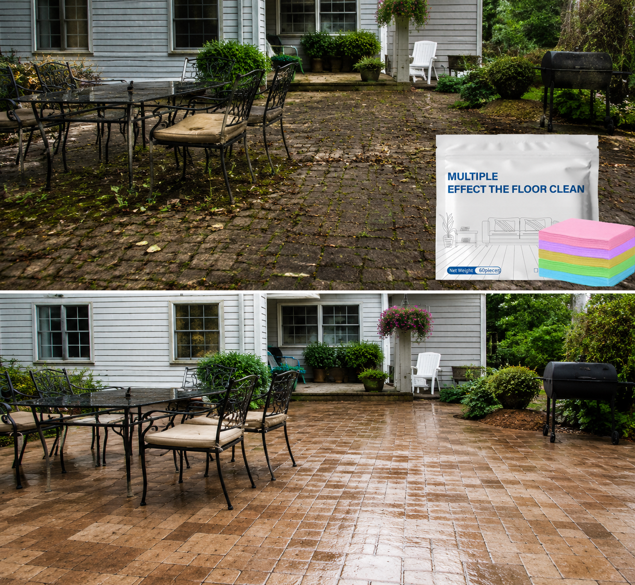 Great Value Cleaning Pack | 60-Pieces Multi-Effect Floor Cleaning Sheets