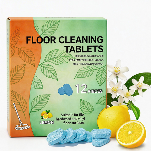 Floor Cleaning Expert | Efficient Floor Cleaning Tablets: Multi-Surface Solution (Lemon Scent)