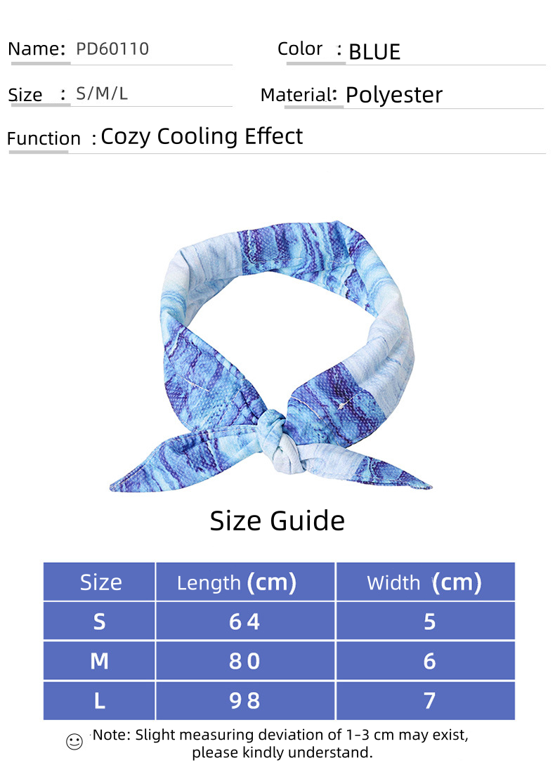 Instant Cooling Pet Collar – Summer Ice Gel Bib for Dogs
