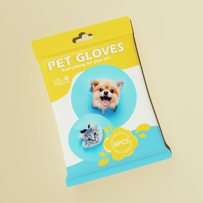 No-Rinse Odor-Neutralizing Pet Cleaning Gloves