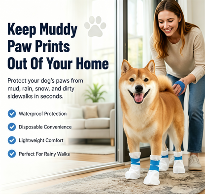 Disposable Pet Shoes | Waterproof Disposable Paw Boot Covers